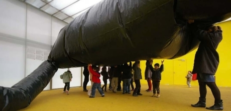 Inflatable object, part of an ephemeral architecture workshop