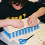 ARC student hard at work at model making, one of the core activities in our Design Connections program.